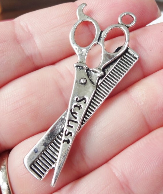 5 Large STYLIST Pendants 51x23x2mm