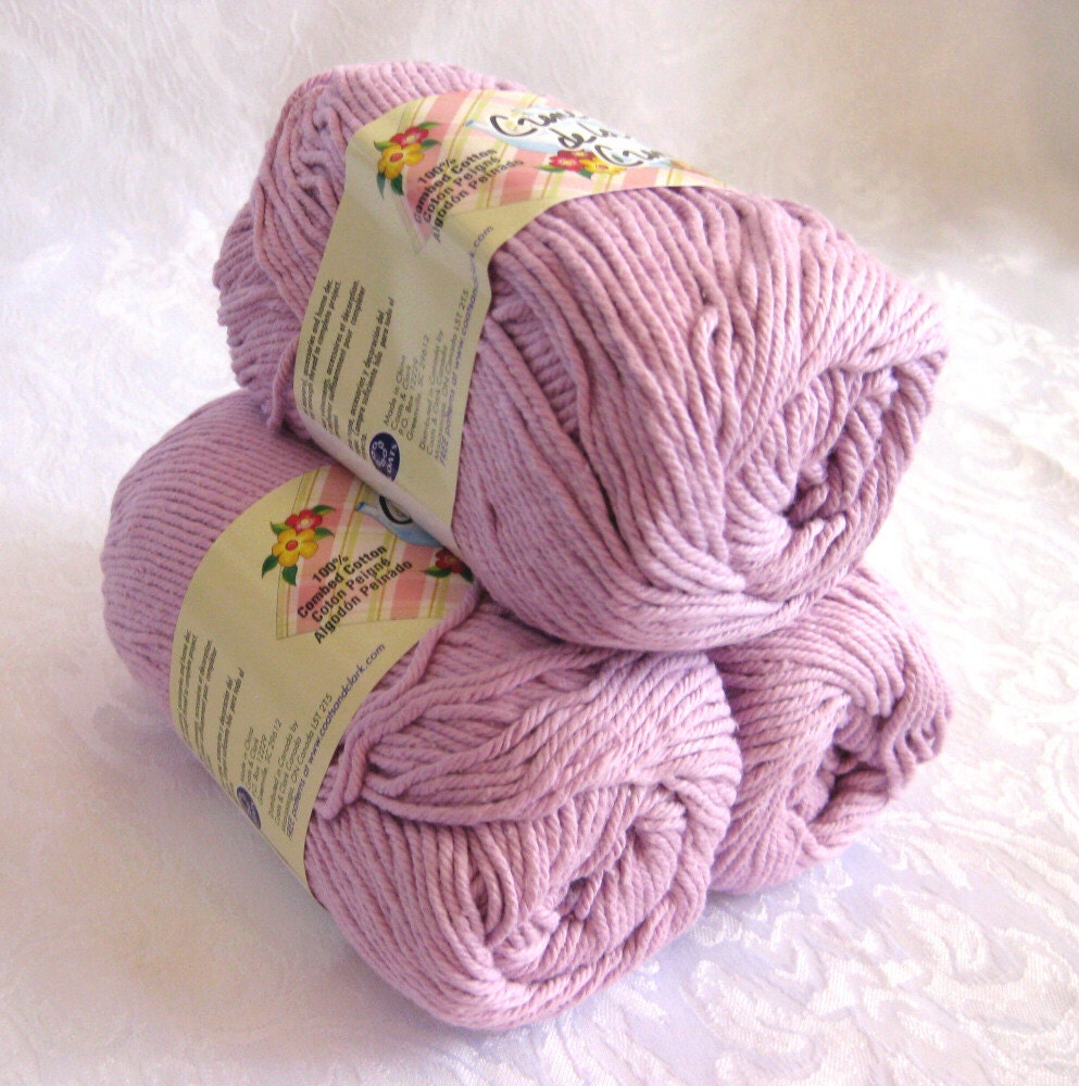 Light Purple Worsted Weight Yarn 100 Cotton Creme By Crochetgal 0039