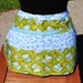 Handmade Vendor Apron Zipper Go Green Farmers Market Teacher Craft Server Gardener Cash Pockets Blue Green