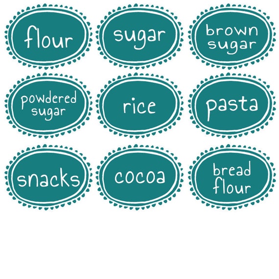 Vinyl Kitchen Labels