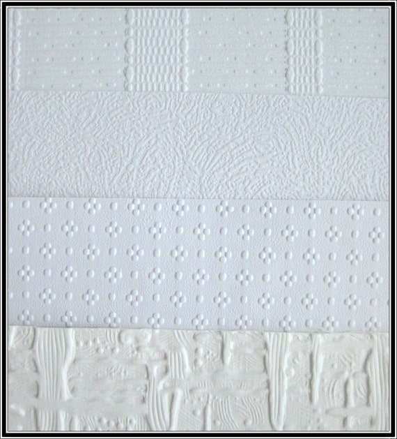 4 different paintable textured wallpaper samples for your art