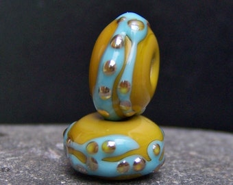 MruMru Handmade Lampwork Glass Bead Earring Pair. Sra.
