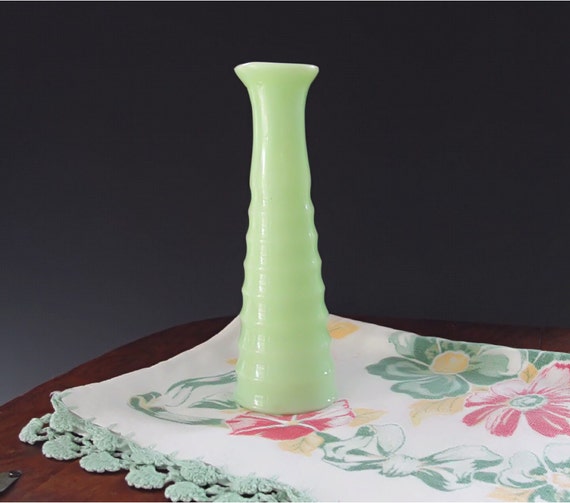 Jadeite Bud Vase . Jadite Glass . Green Jadeite by RetroRevival