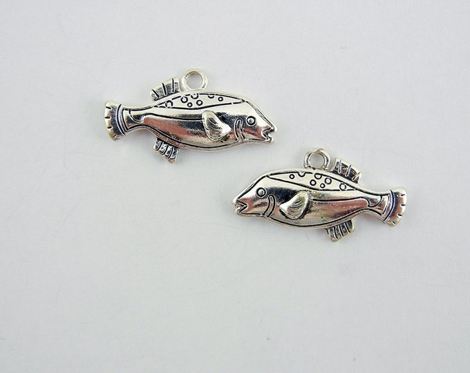 Pair of Silver-tone Fish Charms