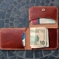 Men's Slim Tri-fold Leather Wallet / Handcrafted / Handstitched / Made in America / Custom Thread / Groomsman Gifts / Horween Leather