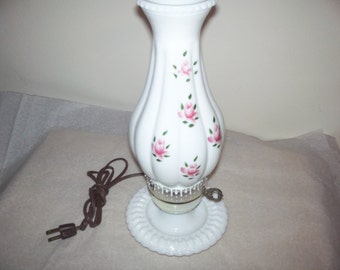 Milk glass lamp