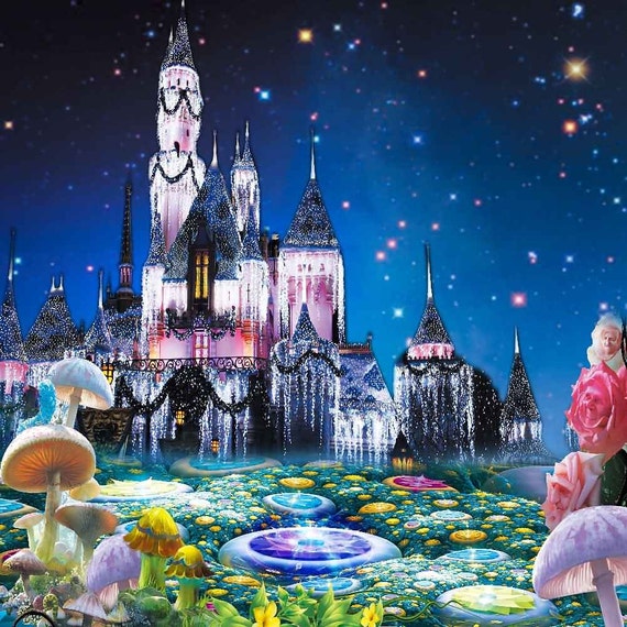 Magic Wonderland Castle 10ft x 10ft Backdrop Computer Printed