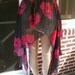 Beautiful Sheer Floral Rose Print Women's Swim Suit Cover Up Skirt Uniquely Cut Size Small/Medium Can Be Worn Multiple Ways