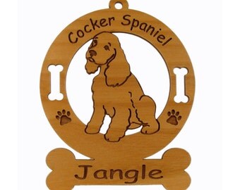2170 Cocker Spaniel Pup Personalized Dog Ornament