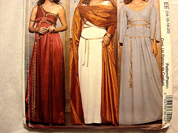 Womens Greek Goddess Gown Roman Goddess Gown Veil Costume