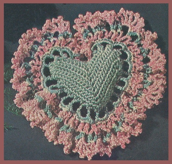Instant Download Heart Crochet Sachet Pattern Vintage