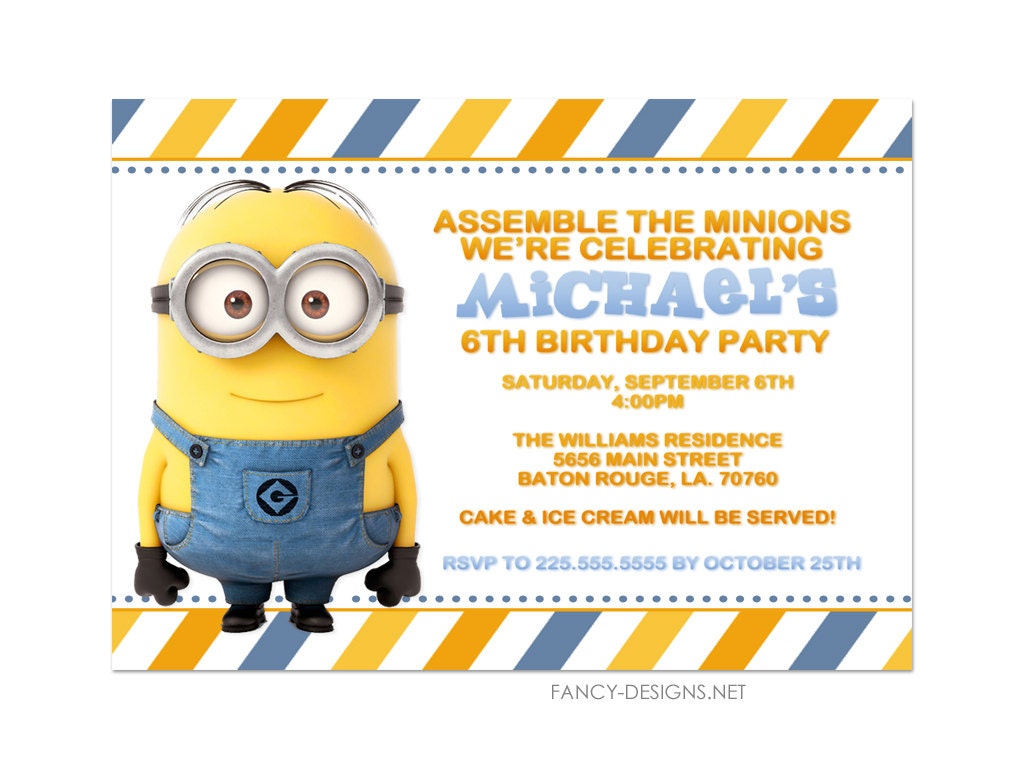 Minion Party Invitations 7