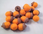 All Natural Wool Felt Acorns Vermont Waldorf Inspired Decoration and Miniature Toy