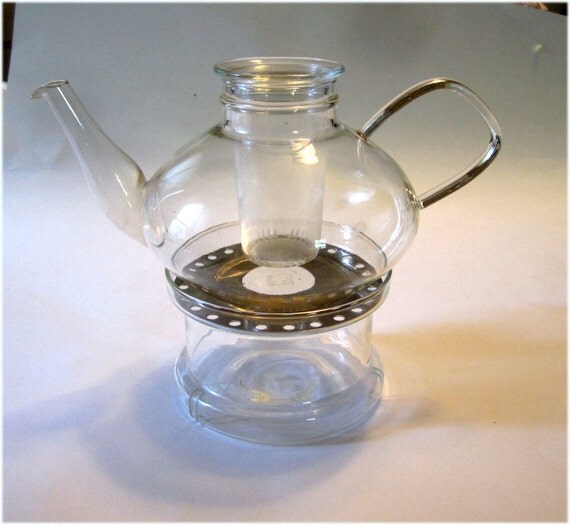 MidCentury Schott Jenaer Glass Teapot Complete with Infuser