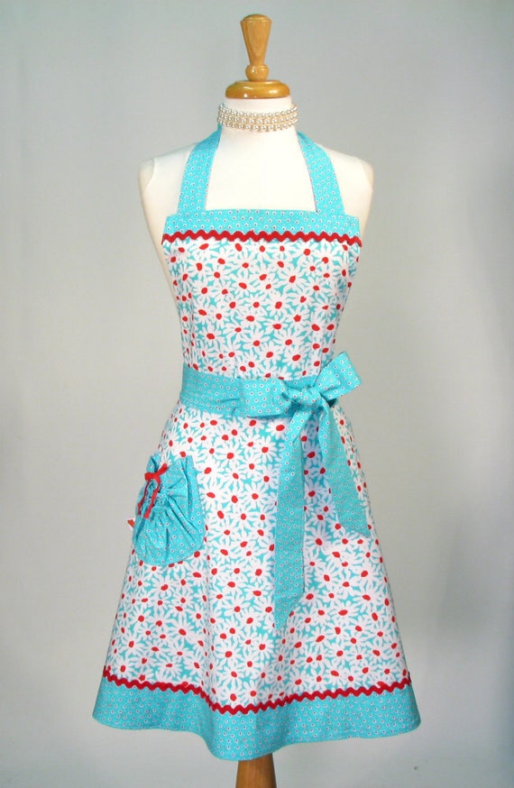 Classic Retro Womens Full Apron Handmade by SwankyPlaceAprons