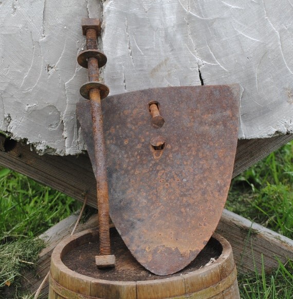 Vintage Rusty Farm Implement Plow Blade / Furrow Blade