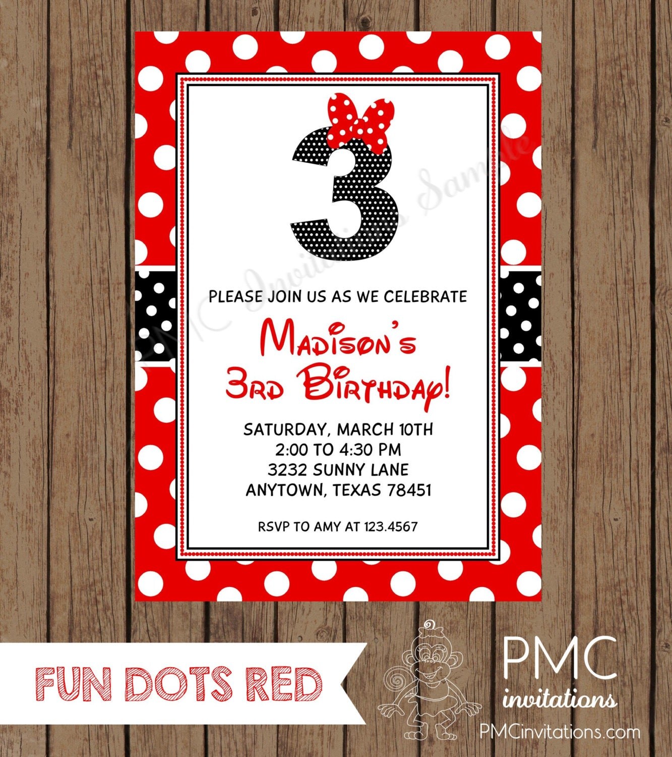 Custom Printed Birthday Girl Invitations Any Age by PMCInvitations
