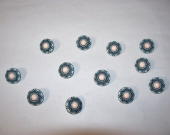 12 Fancy, Shank Buttons, Lot 2532 (Free US Shipping)