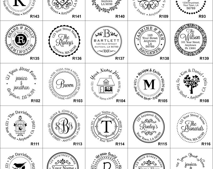 Personalized Self Inking Return Address Stamp - self inking address stamp - Custom Rubber Stamp R183