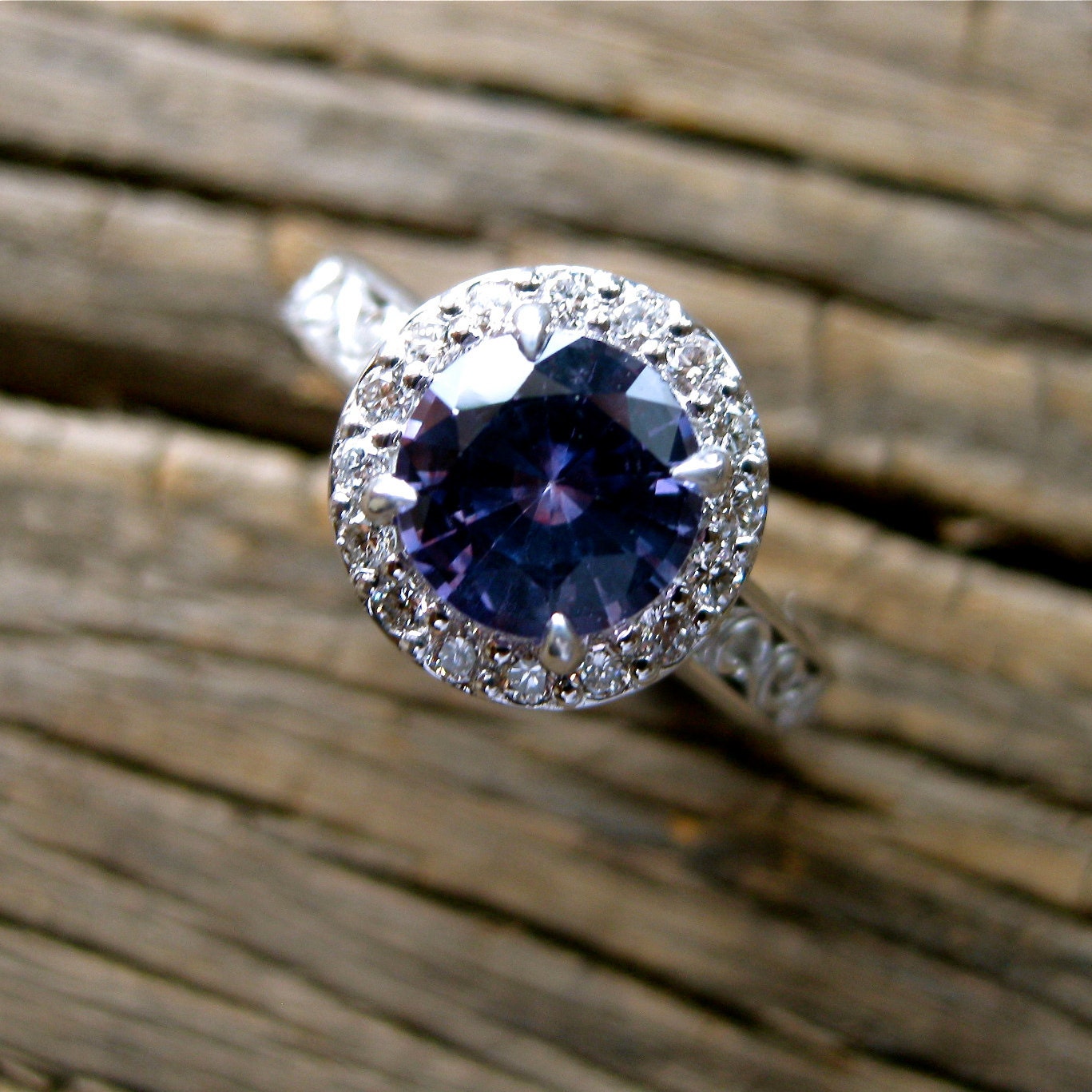 purple sapphire engagement rings