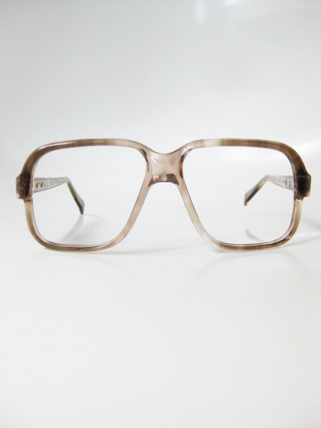 Tortoiseshell Mens Eyeglasses 1970s Oversized Aviator Frames 