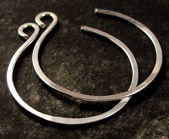 Small silver hoop earrings