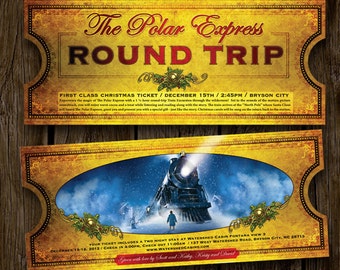 5 (five) Polar Express Invitation Tickets