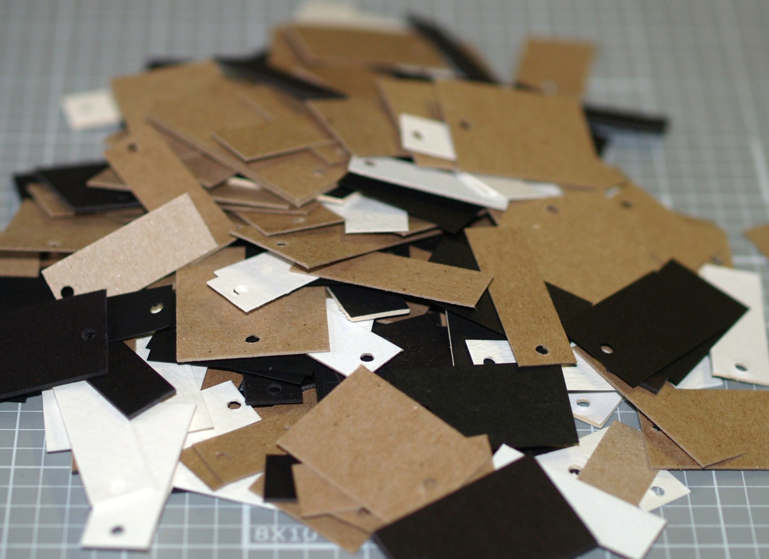 DESTASH Tiny Tags 250 Assorted Mini Tags Bulk Quantity Tag