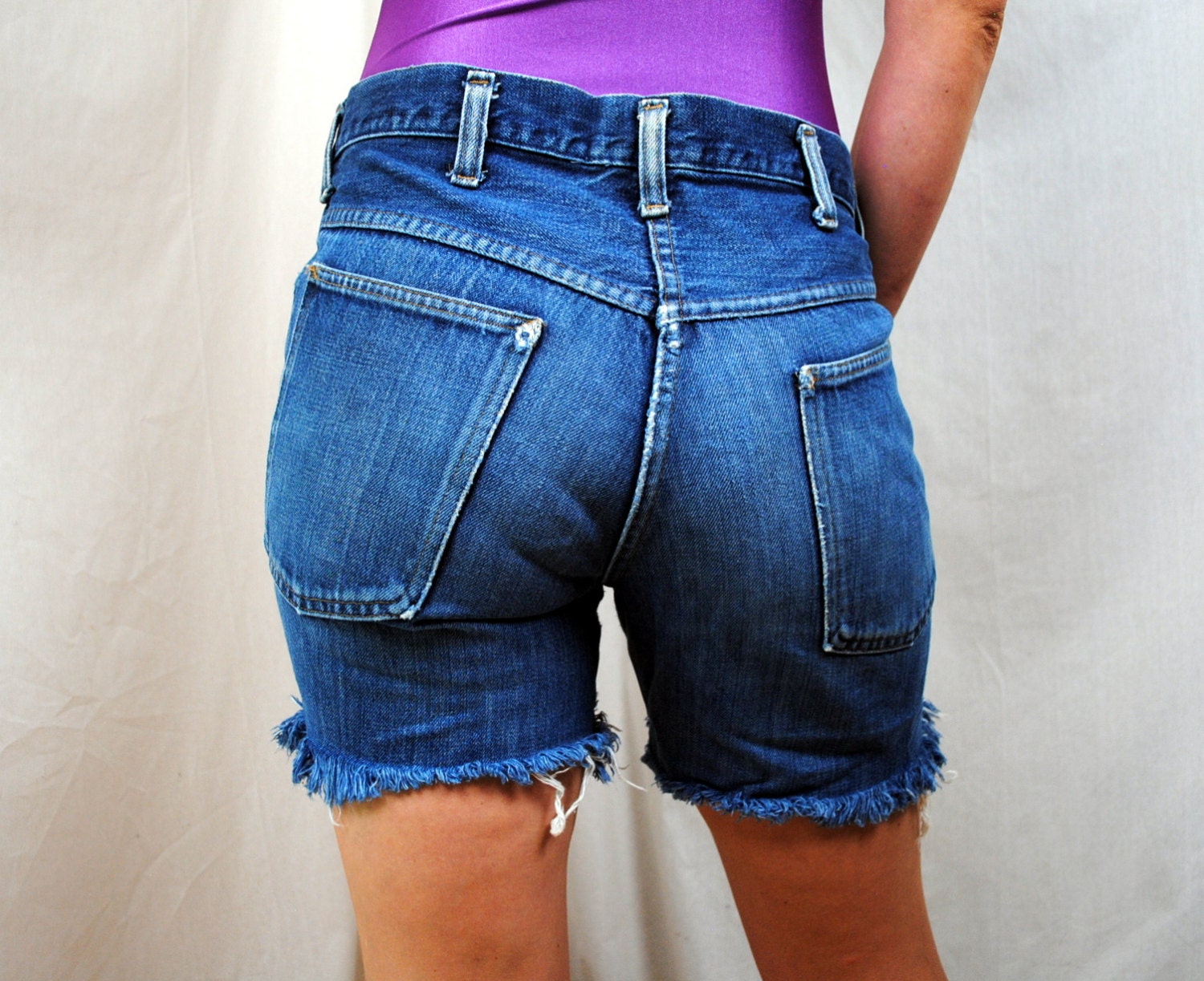 Vintage 1970s JcPenney Cut Off Denim Jean Shorts