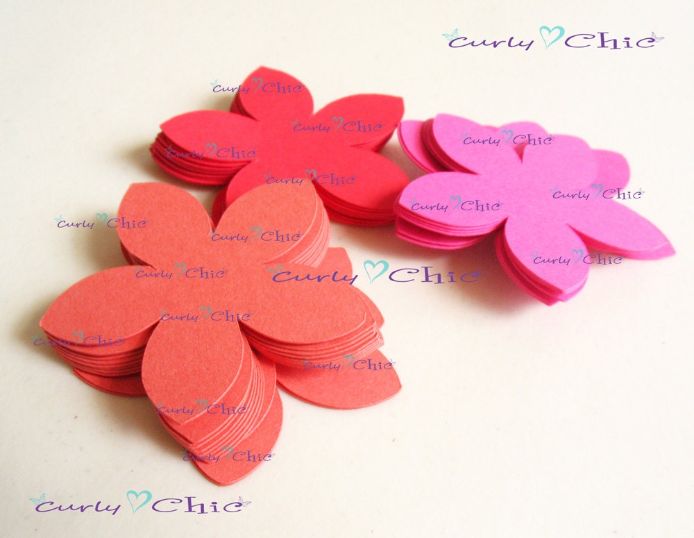 84 Flower II Die cuts Size 1.75" Flower Labels Paper Flower tags