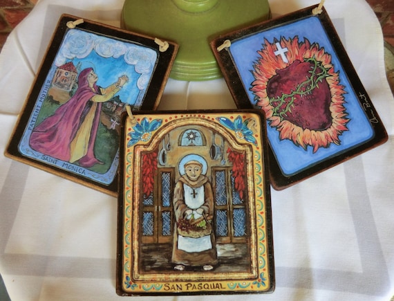 Favorite 3 Saint Retablos collection pick any 3 Saints great  family gift idea for any occasion