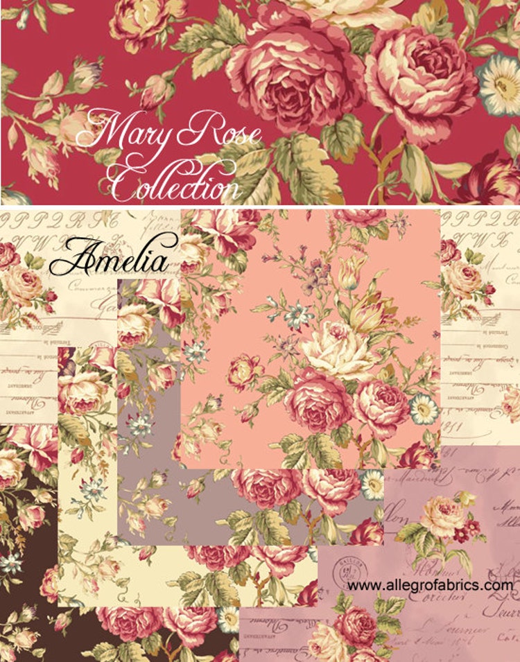 Mary Rose Quilt Gate Fabric Collection AMELIA by AllegroFabrics