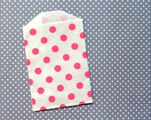 Pink Polka Dot Party Favor Bags - Goody Bags - Mini Size - 2.75 x 4" (20) Il_170x135