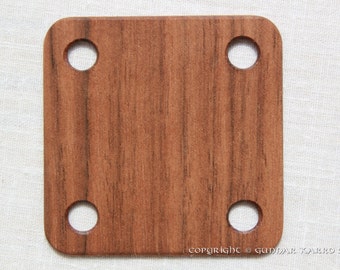 Weaving cards 5x5cm - 24 - Walnut - Tablet weaving - Card weaving - Inkle loom weaving - Ancient medieval viking art medieval weaving SCA