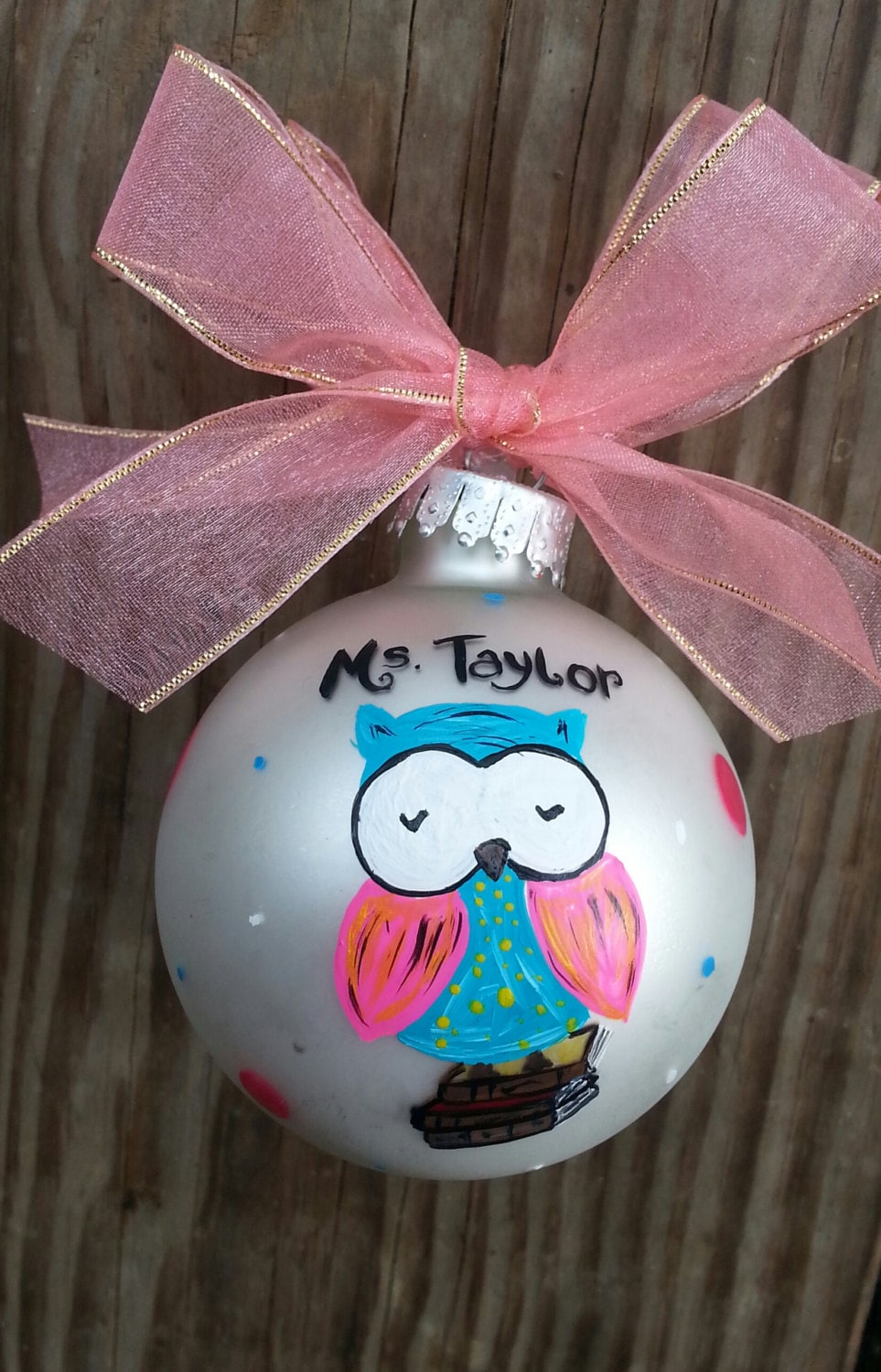 Personalized Teacher Ornament