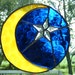 Stained Glass Moon And Bevel Star Suncatcher Panel