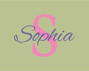 Personalized Name Wall Decal Monogram Vinyl Wall Art