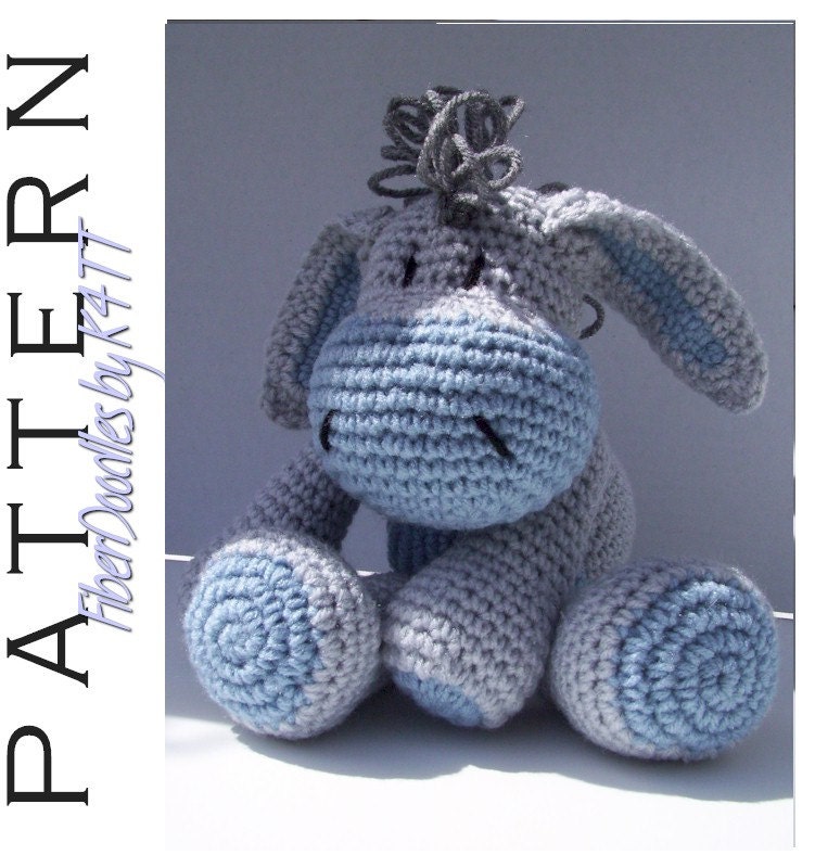INSTANT DOWNLOAD : KISS Series Sad Donkey Crochet Pattern