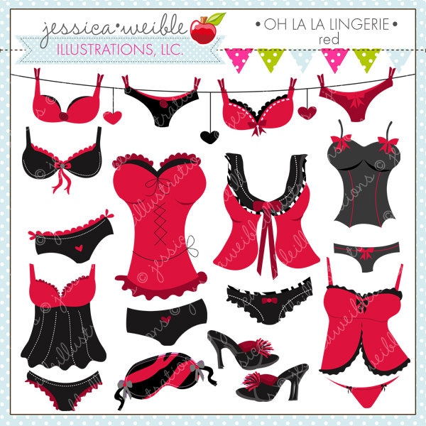 Clip Art Lingerie Clip Art lingerie clipart etsy oh la red cute digital commercial use ok graphics boudoir
