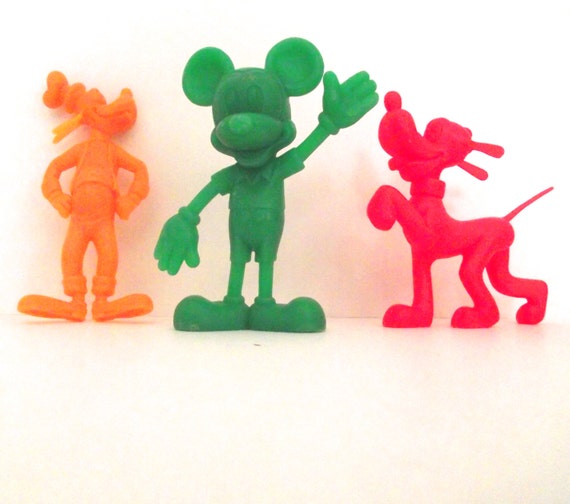 Set of 3 Vintage Sold Plastic Disney Figurines by by