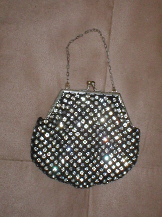 Vintage Rhinestone Beaded Evening Purse