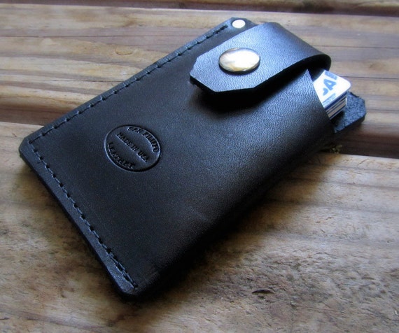 Card Wallet Mens Leather Card Wallet Mens Wallet Black