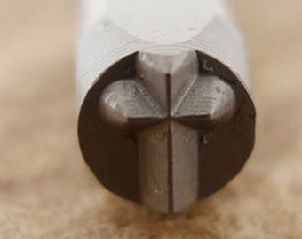 Cross Metal Metal Design Stamp-Measures approx 5 mm- Metal Design Stamp-Metal Stamping Supplies for Personalized Jewelry
