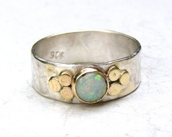 White opal Ring, Promise Rings, Engagement Ring ,anniversary gift, Gift for her ,silver ring ,Opal ring, Soltaire Ring