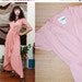 Vintage 70s Flutter Sleeve Maxi Wrap Dress Small