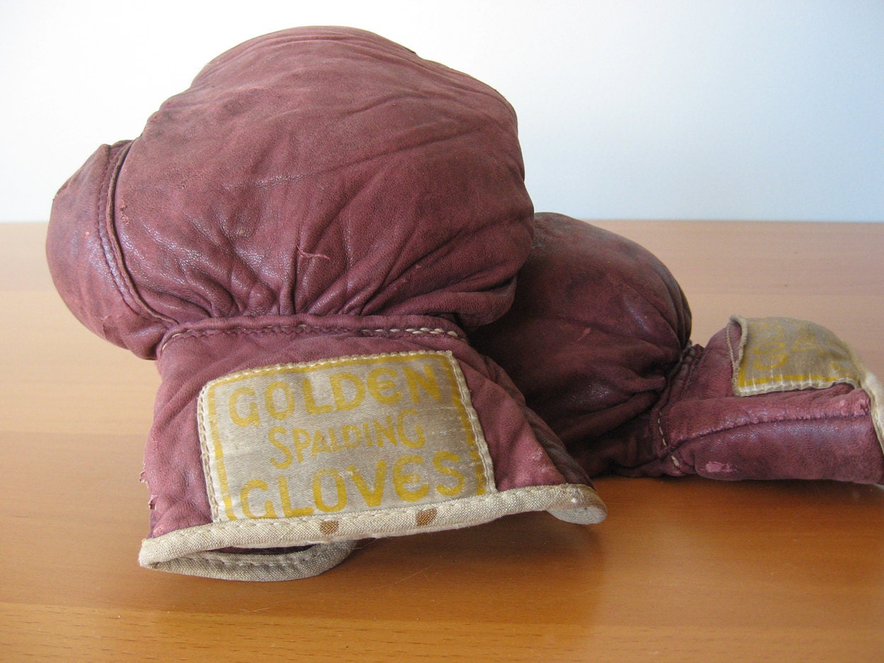 Vintage Spalding Golden Gloves Boxing Gloves by vintageseventyfive