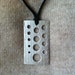 Not Quite Perfect **Some Scratches** Knitting Needle Gauge Sterling Silver Necklace on Cotton Cord by Knitpurletc
