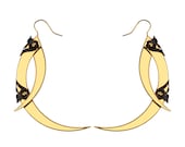 THISTLE THORN / Small Gold Drop Earrings / Free Shipping