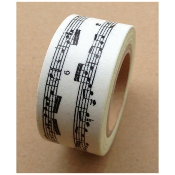 Big Washi Masking Tape Roll Piano note 20mm x 10m by CharmTape
