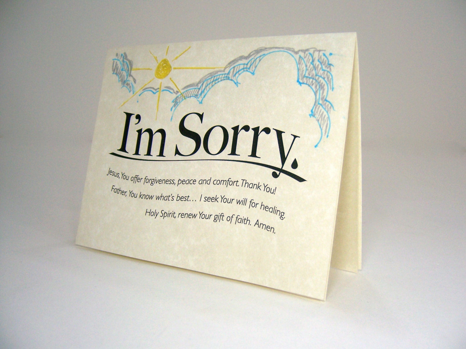 I'm Sorry printable card clip art prayer for apology